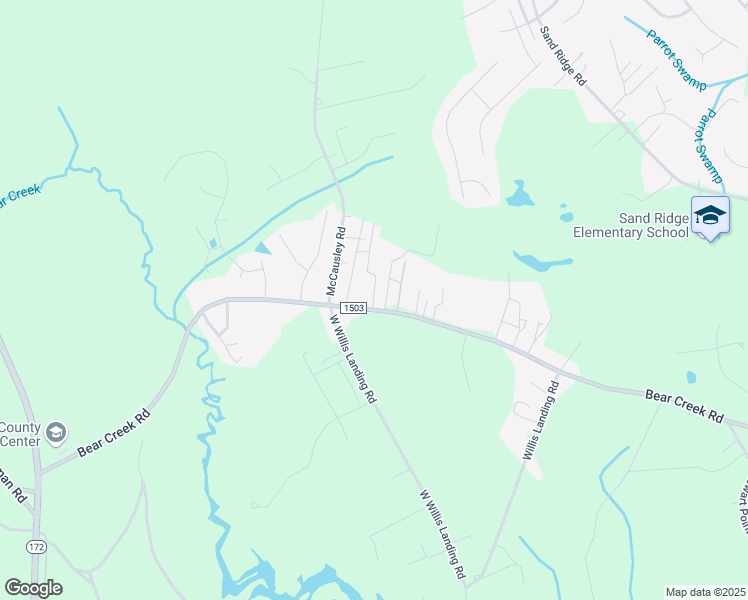 map of restaurants, bars, coffee shops, grocery stores, and more near 126 Lainmark Drive in Hubert