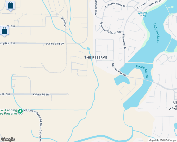 map of restaurants, bars, coffee shops, grocery stores, and more near 212 Wolf Creek Trail Southwest in Huntsville