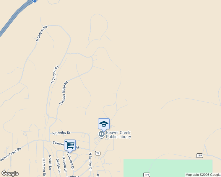 map of restaurants, bars, coffee shops, grocery stores, and more near 6720 North Falcon View Drive in Lake Montezuma