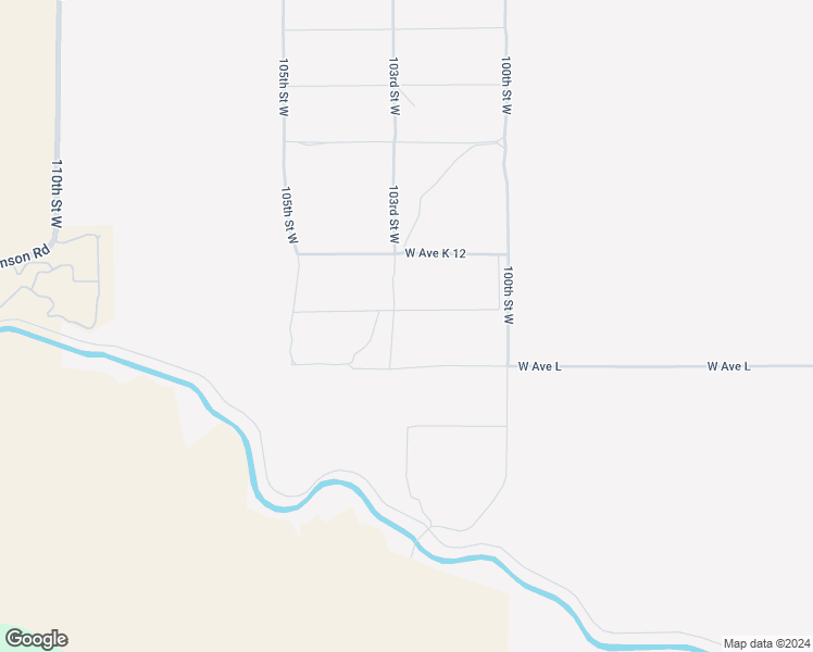 map of restaurants, bars, coffee shops, grocery stores, and more near 102nd Street East in Lancaster