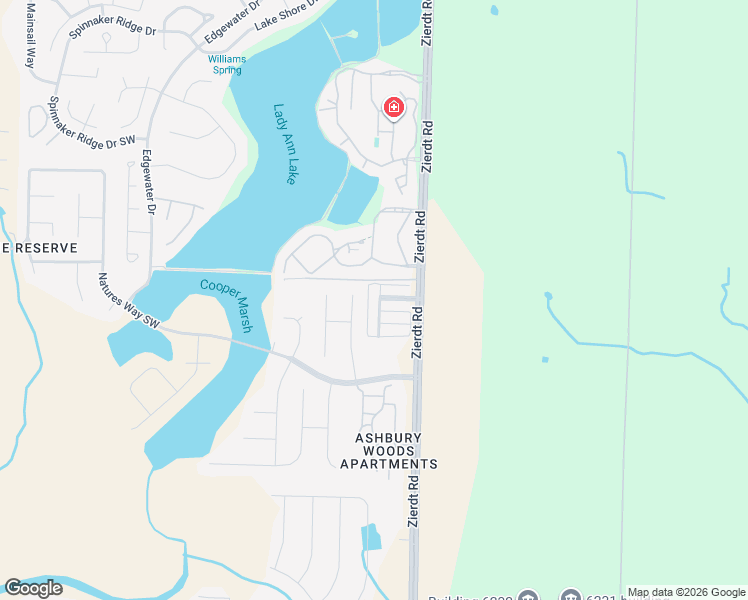 map of restaurants, bars, coffee shops, grocery stores, and more near 101 Arbor Hill Lane Southwest in Huntsville