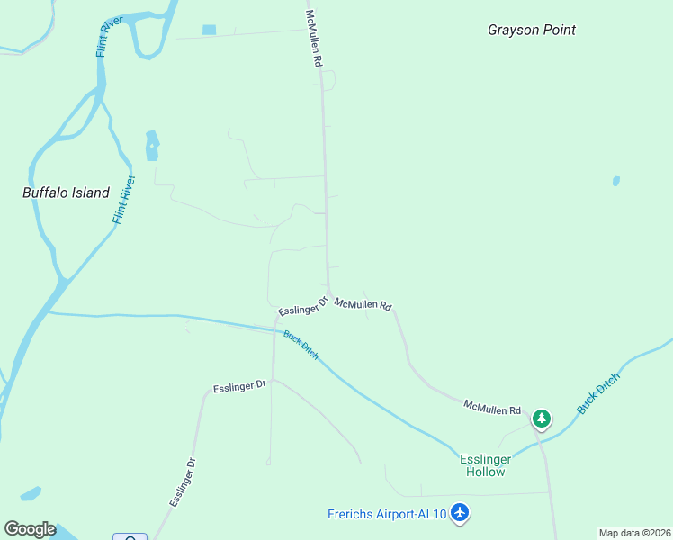 map of restaurants, bars, coffee shops, grocery stores, and more near 1455 McMullen Road in Gurley