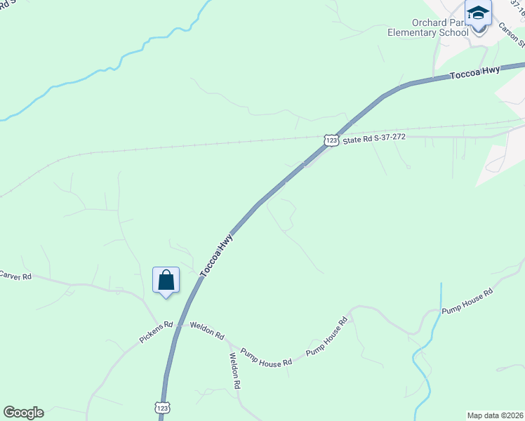map of restaurants, bars, coffee shops, grocery stores, and more near 1909 Toccoa Hwy in Westminster
