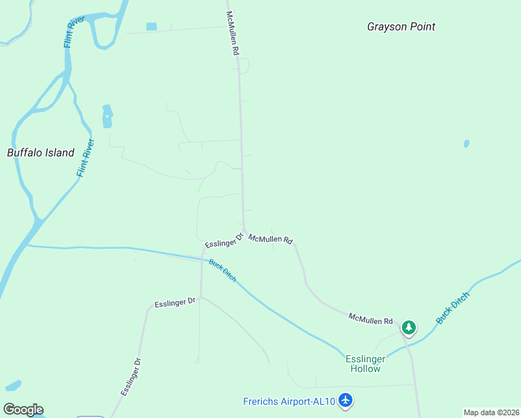 map of restaurants, bars, coffee shops, grocery stores, and more near 1455 McMullen Road in Gurley