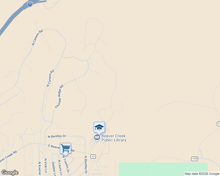 map of restaurants, bars, coffee shops, grocery stores, and more near 6720 North Falcon View Drive in Lake Montezuma