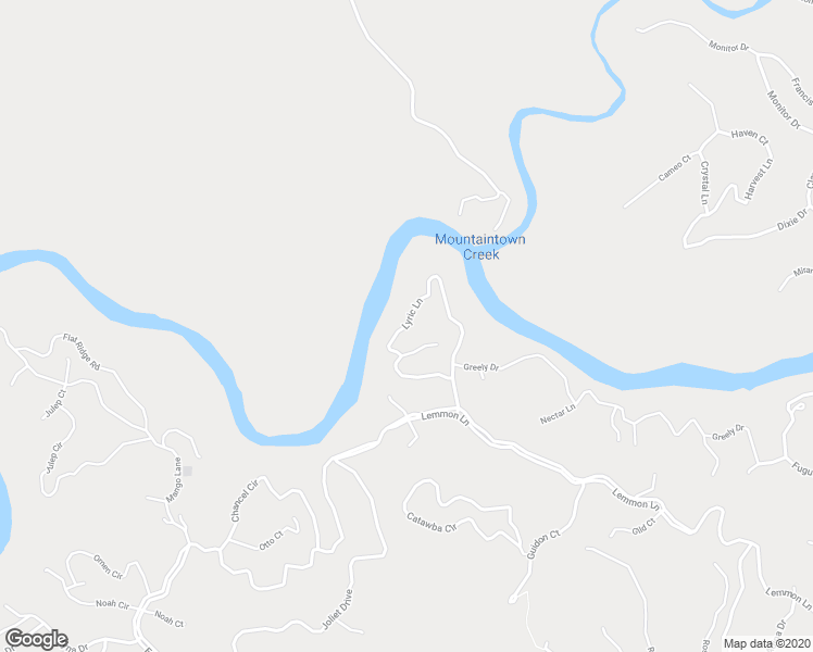 map of restaurants, bars, coffee shops, grocery stores, and more near Lyric Lane in Ellijay