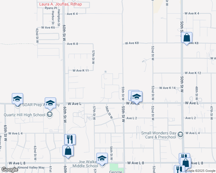 map of restaurants, bars, coffee shops, grocery stores, and more near in Lancaster