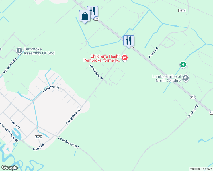 map of restaurants, bars, coffee shops, grocery stores, and more near 42 Hunter's Run Avenue in Pembroke