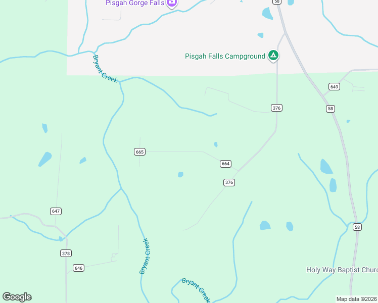 map of restaurants, bars, coffee shops, grocery stores, and more near County Road 664 in Jackson County