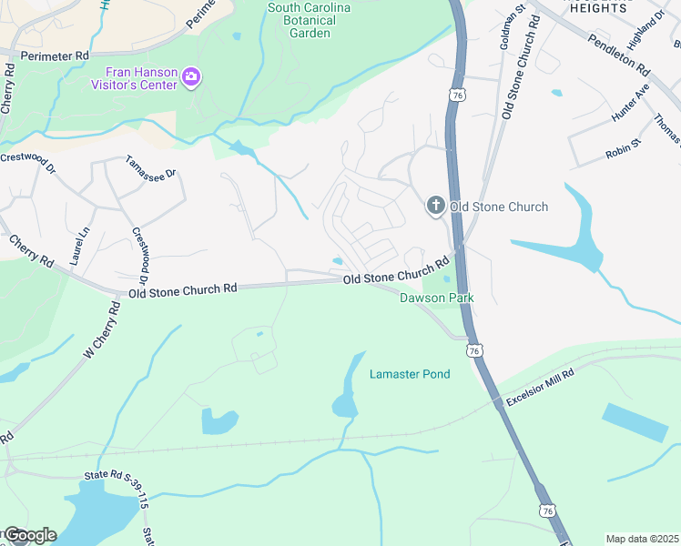 map of restaurants, bars, coffee shops, grocery stores, and more near 4 Helton Street in Clemson