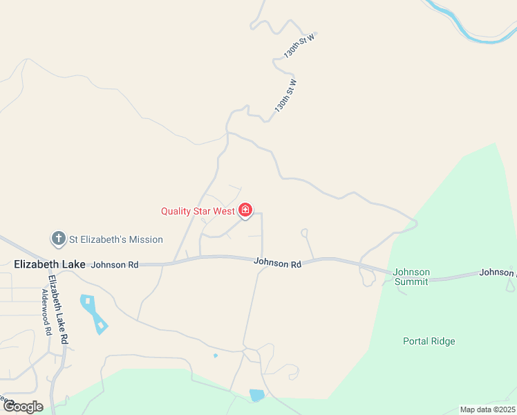 map of restaurants, bars, coffee shops, grocery stores, and more near Littlehorn Drive in Elizabeth Lake