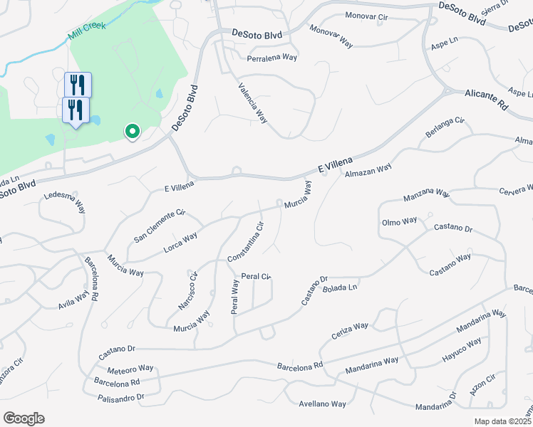 map of restaurants, bars, coffee shops, grocery stores, and more near 21 Constantina Circle in Hot Springs