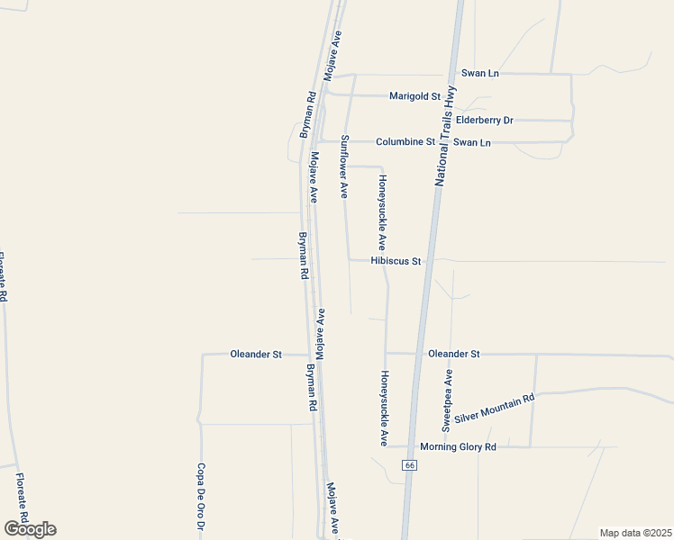 map of restaurants, bars, coffee shops, grocery stores, and more near Sunflower Avenue in San Bernardino County