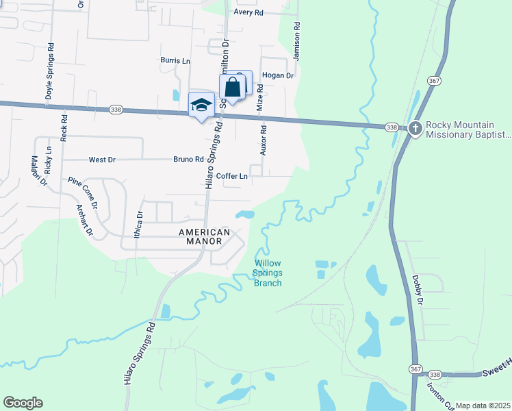 map of restaurants, bars, coffee shops, grocery stores, and more near 3301 Green Drive in Little Rock