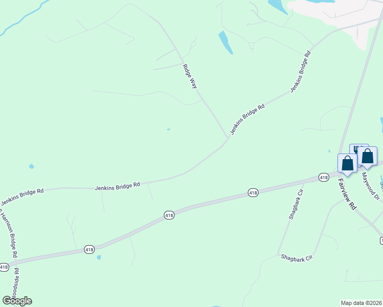 map of restaurants, bars, coffee shops, grocery stores, and more near 748 Jenkins Bridge Road in Simpsonville