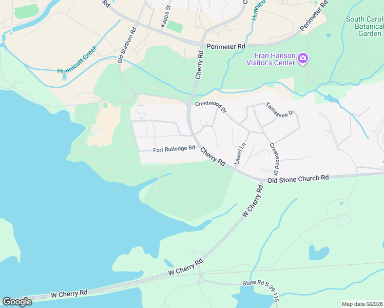 map of restaurants, bars, coffee shops, grocery stores, and more near 103 Fort Rutledge Road in Clemson