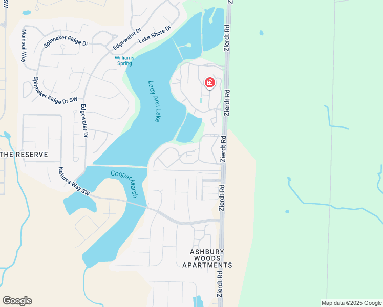 map of restaurants, bars, coffee shops, grocery stores, and more near 2500 Lakefront Drive in Huntsville