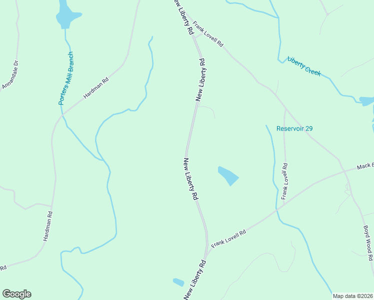 map of restaurants, bars, coffee shops, grocery stores, and more near New Liberty Road in Clarkesville