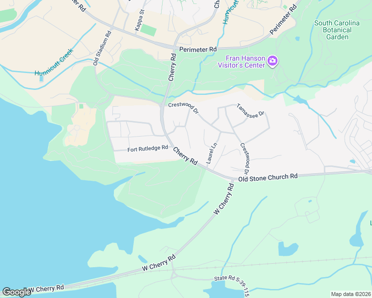 map of restaurants, bars, coffee shops, grocery stores, and more near 609 Cherry Road in Clemson