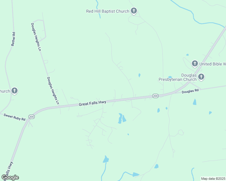 map of restaurants, bars, coffee shops, grocery stores, and more near 3076 Great Falls Highway in Lancaster