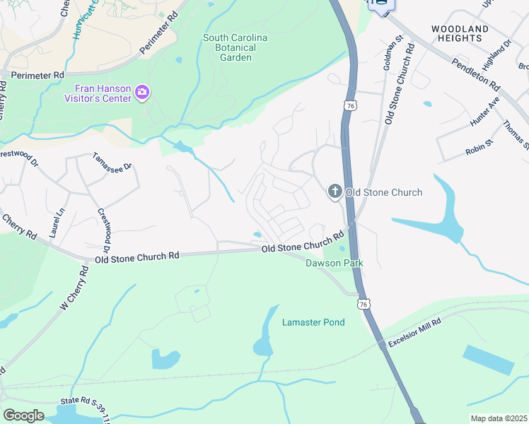 map of restaurants, bars, coffee shops, grocery stores, and more near 304 Orange Court in Clemson