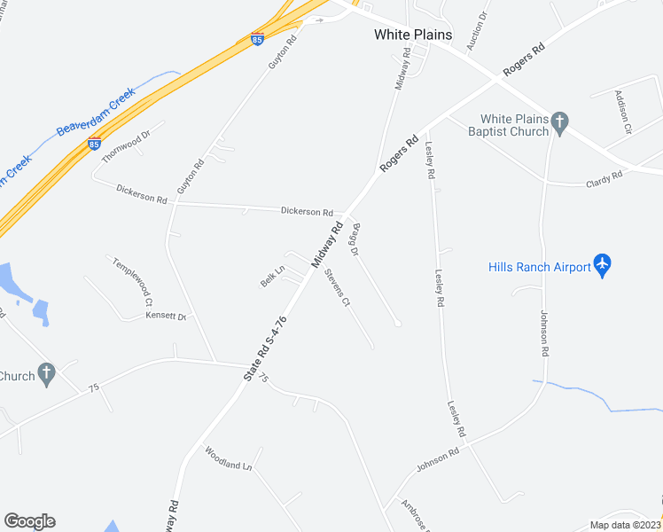map of restaurants, bars, coffee shops, grocery stores, and more near 103 Stevens Court in Williamston