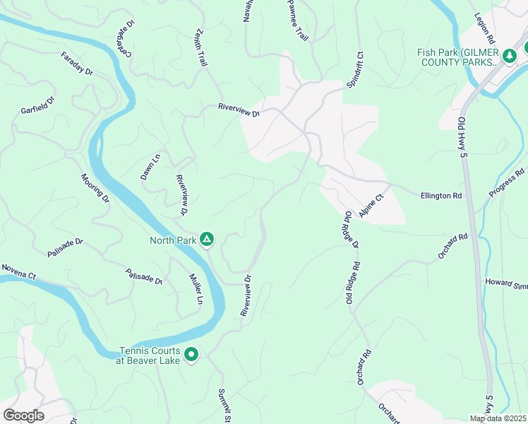 map of restaurants, bars, coffee shops, grocery stores, and more near 596 Riverview Drive in Ellijay