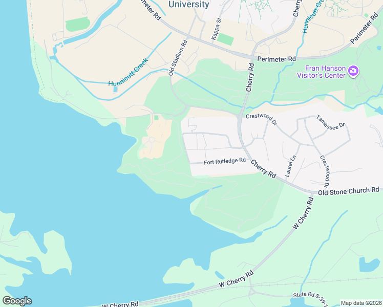 map of restaurants, bars, coffee shops, grocery stores, and more near 126 Fort Rutledge Road in Clemson