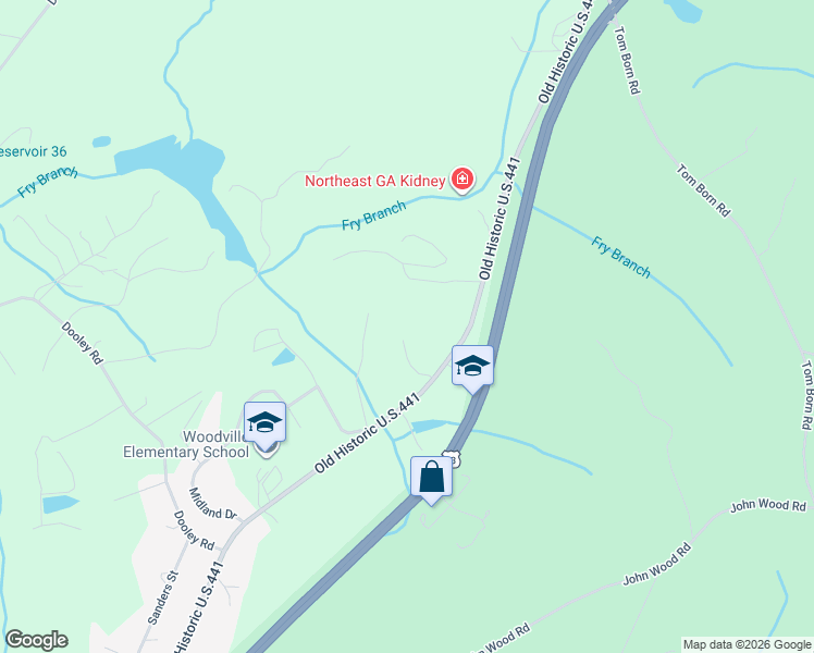 map of restaurants, bars, coffee shops, grocery stores, and more near 300 Montego Bay Trail in Clarkesville