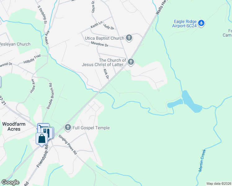 map of restaurants, bars, coffee shops, grocery stores, and more near 1030 Ridgeview Lane in Seneca