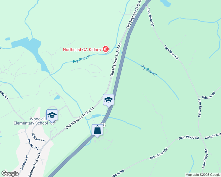 map of restaurants, bars, coffee shops, grocery stores, and more near 1827 US-441 South in Clarkesville