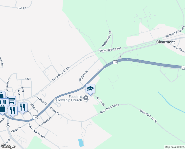 map of restaurants, bars, coffee shops, grocery stores, and more near 1715 East Main Street in Westminster