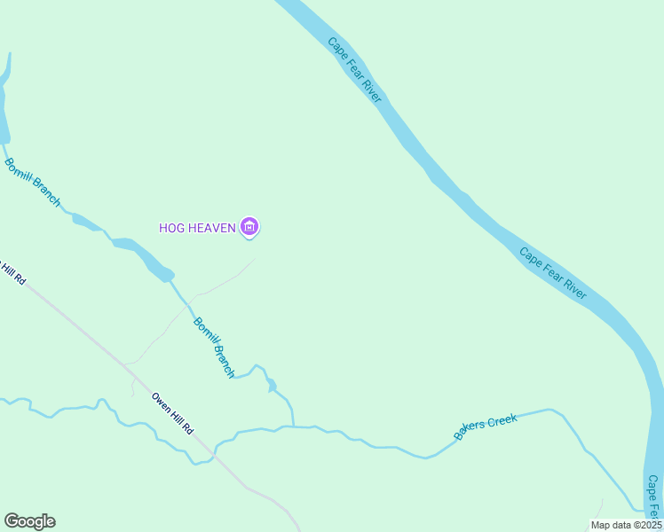 map of restaurants, bars, coffee shops, grocery stores, and more near Owen Hill Road in Bladen County