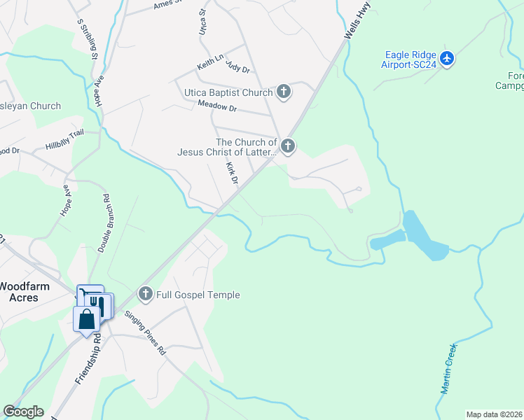 map of restaurants, bars, coffee shops, grocery stores, and more near 2005 Ridgeview Lane in Seneca