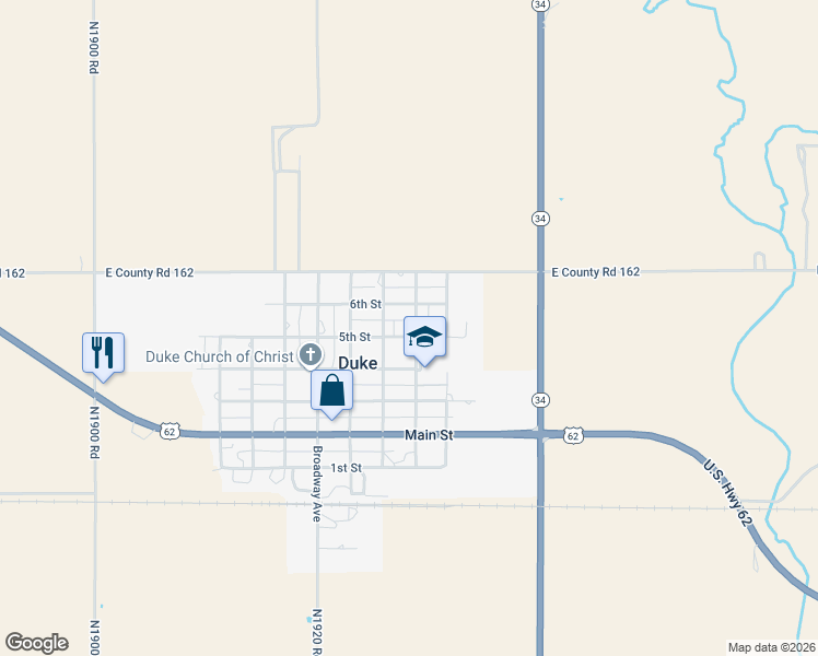 map of restaurants, bars, coffee shops, grocery stores, and more near 501 Chickasaw Avenue in Duke