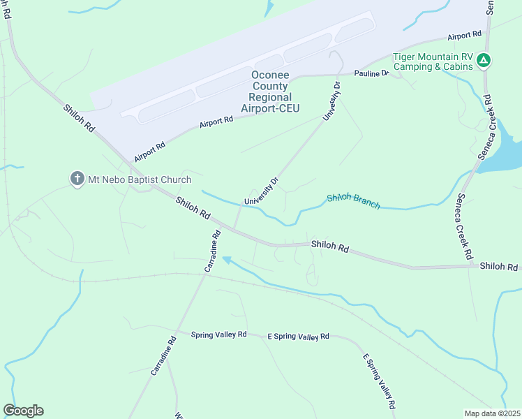 map of restaurants, bars, coffee shops, grocery stores, and more near 104 University Drive in Seneca