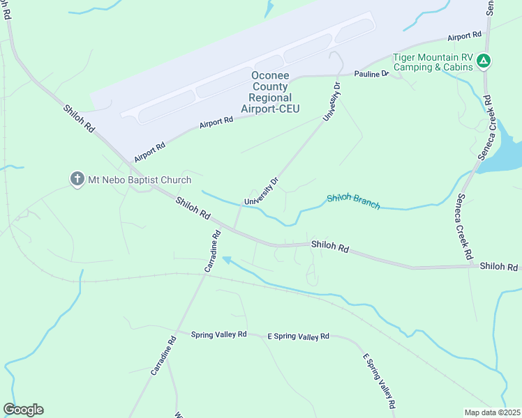 map of restaurants, bars, coffee shops, grocery stores, and more near 104 University Drive in Seneca