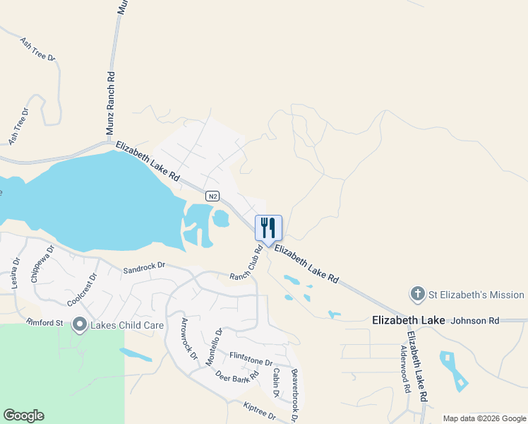 map of restaurants, bars, coffee shops, grocery stores, and more near 14759 Sunnydale Drive in Elizabeth Lake