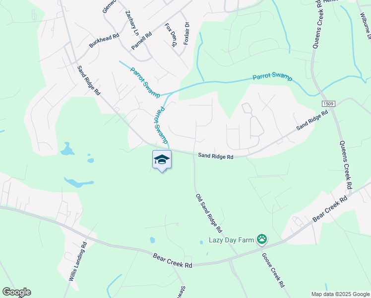 map of restaurants, bars, coffee shops, grocery stores, and more near 885 Sand Ridge Road in Hubert
