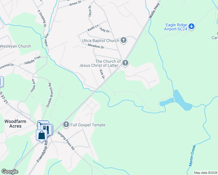 map of restaurants, bars, coffee shops, grocery stores, and more near 1030 Ridgeview Ln in Seneca