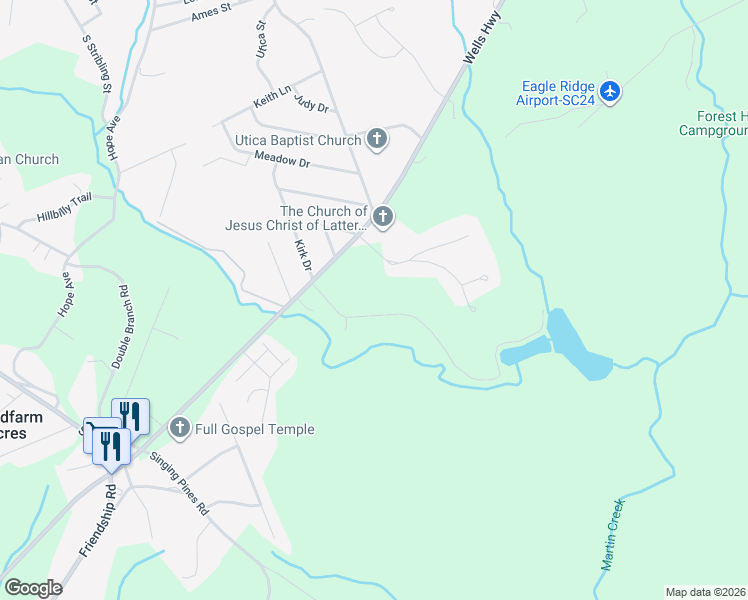 map of restaurants, bars, coffee shops, grocery stores, and more near 2005 Ridgeview Lane in Seneca