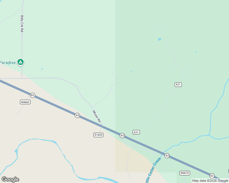 map of restaurants, bars, coffee shops, grocery stores, and more near County Road E1620 in Hodgen