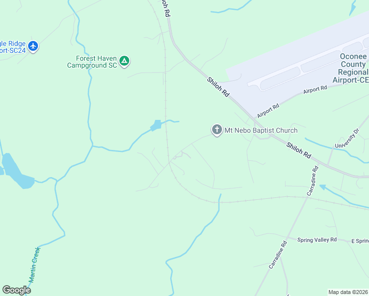 map of restaurants, bars, coffee shops, grocery stores, and more near 247 Nebo Church Road in Seneca