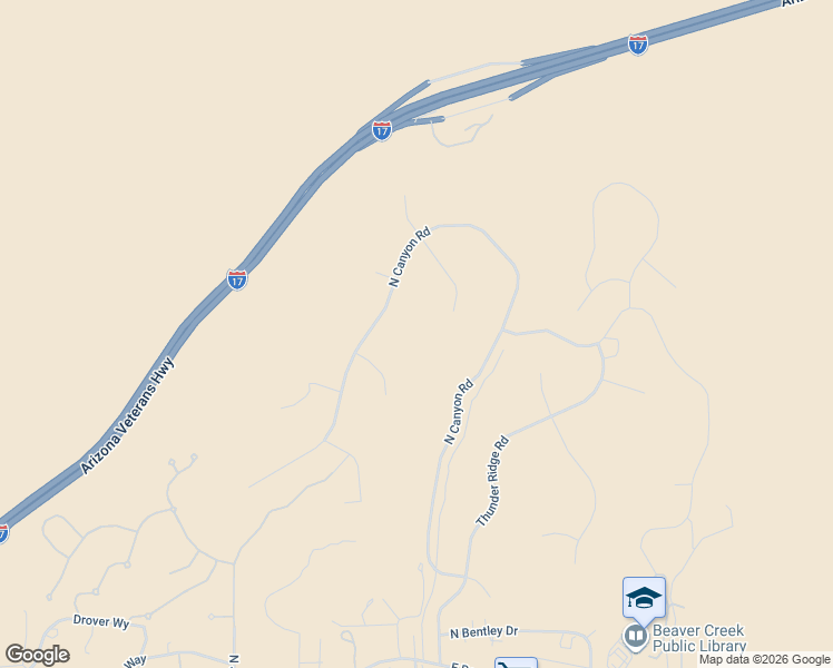 map of restaurants, bars, coffee shops, grocery stores, and more near 6605 Lost Canyon Lane in Lake Montezuma