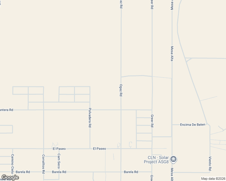 map of restaurants, bars, coffee shops, grocery stores, and more near Ogaz Road in Belen