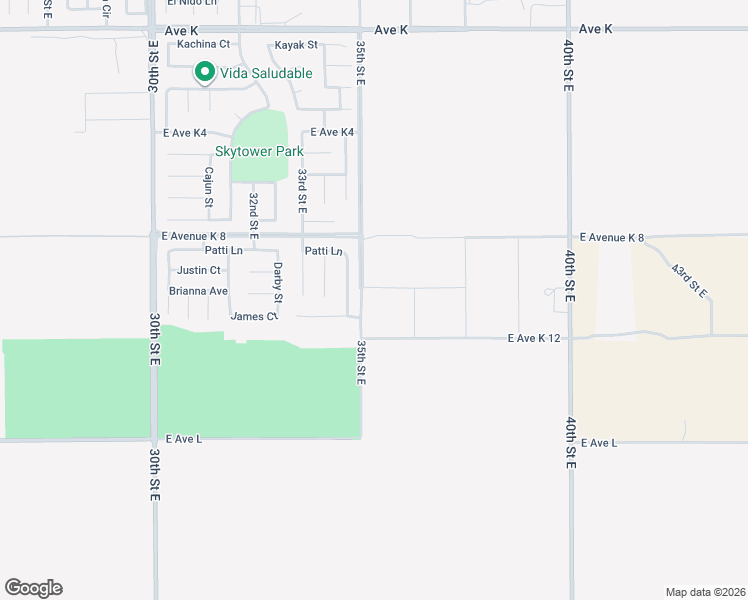 map of restaurants, bars, coffee shops, grocery stores, and more near 43050 35th Street East in Lancaster