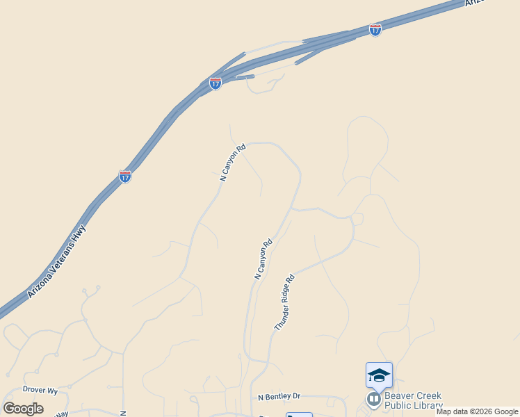 map of restaurants, bars, coffee shops, grocery stores, and more near 6605 Lost Canyon Lane in Lake Montezuma