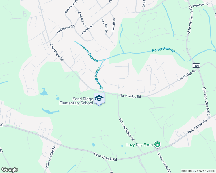 map of restaurants, bars, coffee shops, grocery stores, and more near 867 Sand Ridge Road in Hubert