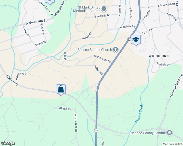 map of restaurants, bars, coffee shops, grocery stores, and more near 334 Garrison Road in Seneca