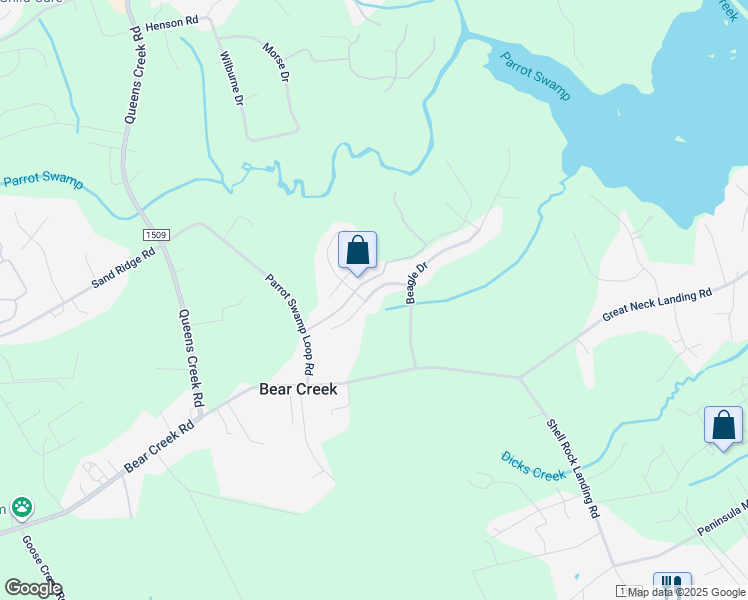 map of restaurants, bars, coffee shops, grocery stores, and more near 207 Rudolph Lane in Hubert